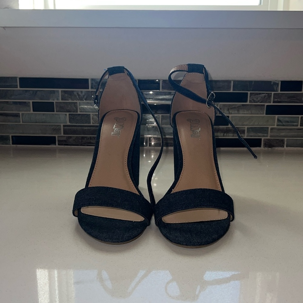 Cute denim heels
